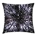 Produktbild Galaxy Throw Pillow Cushion Cover, Speed of Life Space Travel Fantastic Galaxy Universe Science Fiction Future, Decorative Square Accent Pillow Case, 18 X 18 Inches, Violet Black White