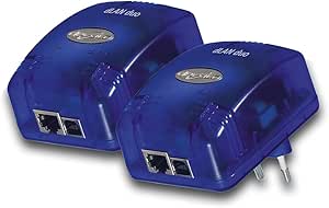 Devolo MicroLink dLAN duo Starter Kit (14 Mbit/s, Bestehend aus zwei dLAN Duo Adaptern, Netzwerk aus der Steckdose) blau