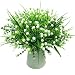 Produktbild SFTlite 6 Bündel Künstliche Gladiolen Blumen Hochzeit Home Decor Geschenk - Kunstblumen Grün Blätter Arrangement Home Garten Büro Veranda Hochzeit Pflanzenwand Deko Blumen - Weiß