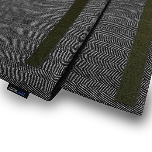 Adore June iPad Pro 12.9 Hülle „Business“ aus characteristischem Stoff mit Apple Pencil Halterung. Passend für das iPad Pro 12 9 (2017 und 2015) und Smart Keyboard. Hochwertige Tasche als treuer Begleiter. Made in Europe. - 3