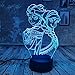 Produktbild orangeww 3d Illusion Lampe / 3d Nachtlicht / 7 wechselnde Farben Touch Night Light/Junge Kid Toys Light/Geburtstagsgeschenke/Frozen Elsa Anna