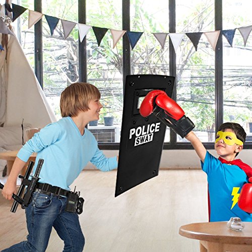 Ultimate-tout-en-un-ensemble-de-jeu-de-rle-policier-pour-les-enfants-Comprend-SWAT-Shield-ceinture-rglable-lampe-de-poche-et-plus-Construction-en-plastique-durable-Police-Uniform-Halloween-Acc