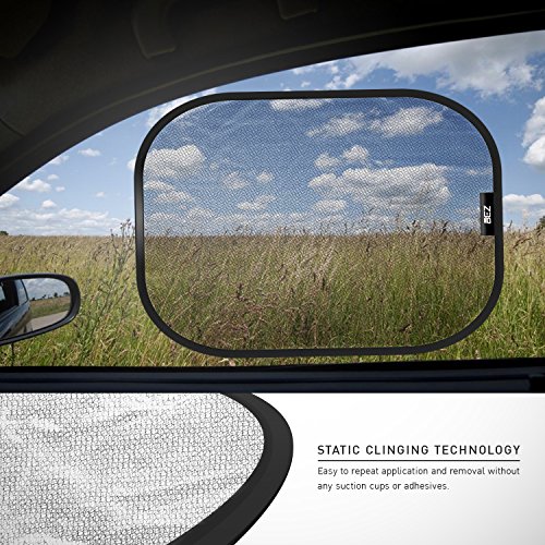 Sonnenschutz Auto, BEZ® Autosonnenblende Sonnenschutz Auto, Sonnenblende für die Seiten- und die Rückscheibe (2-er Packung) - 4
