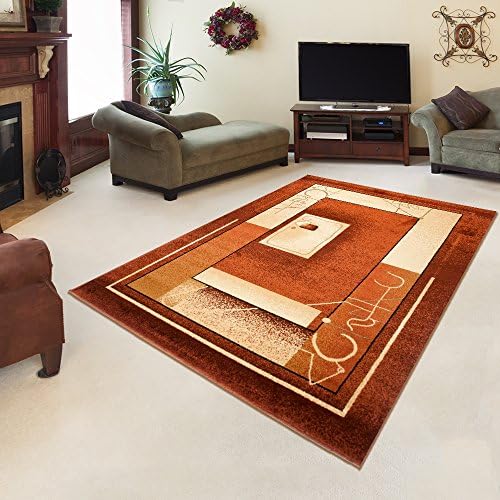 Rug ROYAL Red Modern Design Best Price High Quality Living Room S - XXL Frame Pattern 140 x 190 cm (4ft7" x 6ft3")