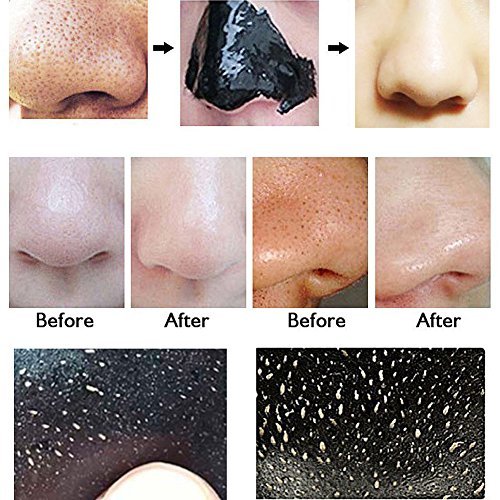 Peel Off Maske, Peel off Mitesser Maske, Schwarze Maske, Tiefenreinigung Peel Off Akne Mitesser Maske, natürliche Bambusholzkohle Black Mud Mask, Mitesser Entferner Maske entfernen Mitesser / Akne / Strawberry Nose - 9