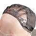 Bella Hair Professional Lace Front Wig Caps for Wig Making with Adjustable Straps and Combs Swiss Lace Black Medium Size (Medium, Black)