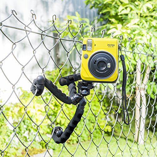 Mantona kaleido Flex leichtes Flex Stativ (mit hochwertigem 360Â° Kugelkopf, geeignet fÃ¼r Digital und Videokameras, Smartphones und Action Cams) night black