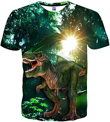 Syaimn Unisex 3D Pattern Print Short Sleeve T-Shirts Casual Graphics Tees S
