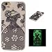 Produktbild iPhone 7 Plus (5,5 zoll) Luminous Hülle,Lonchee Relief Bunte Muster Intarsien Diamanten Leuchtend Luminous Noctilucent Handyhülle Weich TPU Handy Hülle Schutzhülle Etui mit Nachtleuchtende Funktion Hülle TPU Silikon Rückschale Silicon Cover Tasche Case Durchsichtig Transparent Etui Cover Protective Shell Soft Schutzhülle Telefon Kasten für iPhone 7 Plus (5,5 zoll) –Schwarzes Hochzeitskleid