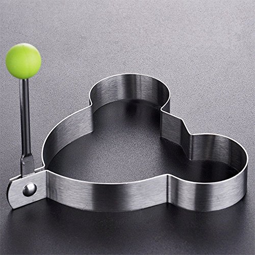 Ei Schimmelpilze, Intsun 5er Edelstahl Spiegeleierform, Ei braten Schimmel, Love Heart, Runde , Pentagram Sterne , Plum Blumen förmigen Pfannkuchen, Pancake Mold, Kitchen Tool, Pancake Ringe mit Ölpinsel - 5