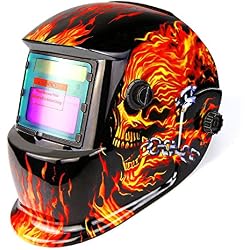 DEKO Masque de Soudure d'assombrissement Automatique Actionné Solaire de Casque,avec la Gamme réglable d'ombre 4/9-13 pour Masque de Soudure d'arc de Tig de Mig