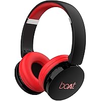 boAt Rockerz 370 Wireless Headphone with Bluetooth 5.0, Immersive Audio, Lightweight Ergonomic Design, Cosy Padded Earcups and Up to 8H Playback Bliss (Fiery Red)