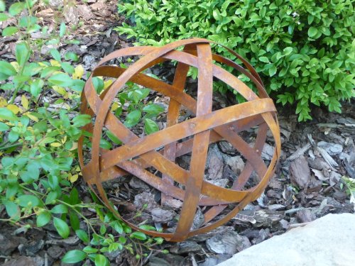 Deko Kugel Metall Edelrost Ø 30 cm DM10015 - 2