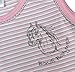 BONDI "Brilliant Pony" baby girls top stripes with lace stretch-cotton (rose/gray)