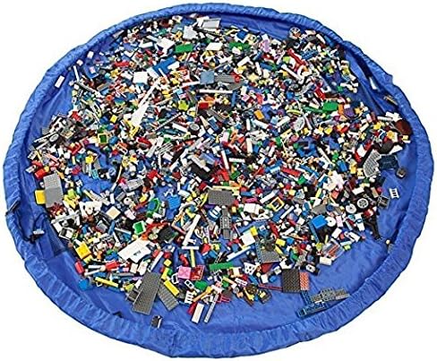 Kangaroobaby® Storage Bags Organizer Large Portable Kids Play Mat Toys Storage Quick Pouch (18 Inch, Blue)