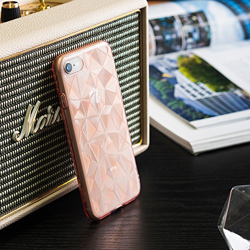 Funda iPhone 7   iPhone 8  Ringke  AIR PRISM  3D Dise  o Contempor  neo Slim Elegante Patr  n Geom  trico de Cuerpo Completo de Textura Flexible Protectora Resistente a las Ca  das de TPU - Rose Gold