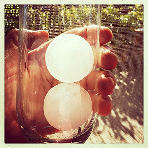 Saft, Gin Tonic & Whisky Gläser lieben diese Kugeln! Eiskugelform aus Silikon für riesen Eiskugeln je 4,5 cm, Eiswürfelbehälter oder Eiswürfelform als Eiskugel mit speziellem Dichtungsring! - 6