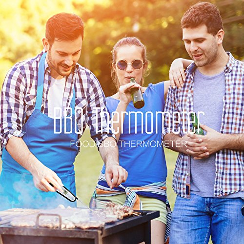 Malanzs Elektronisches Küchen- / Fleisch-Thermometer mit LCD-Anzeige, ideal zum Grillen, für Flüssigkeiten, Milch, Badewasser usw., Messbereich zwischen -50 °C und 300 °C schwarz - 6