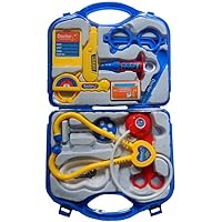 Plastic Playset Kit with Fold able Suitcase, Compact Medical Accessories Toy Set Pretend Play Kids
