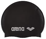 Arena Classic Silicone, Cuffia Unisex &ndash; Adulto, Nero/Silver, Taglia Unica
