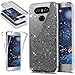 Produktbild Kompatibel mit LG G6 360 Grad Hülle Schutzhülle Full Body Cover Bling Glänzend Glitzer Durchsichtige TPU Silikon Hülle HandyTasche Komplettschutz Rundumschutz hülle für LG G6,Schwarz