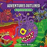 The Dungeons & Dragons-Adventures Outlined coloring book features fantastical designs and shows off classic monsters from the game