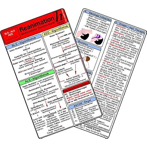 Reanimation Bls Als Aed Medizinische Taschen Karte Amazon De Hawelka Verlag Bucher