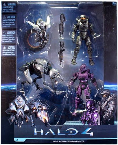 Halo 4 McFarlane Toys Series 1 Exclusive Action Figure Collector Box Set 2 [Master Chief, Spartan Soldier, Watcher &amp; Crawler] by Halo 4