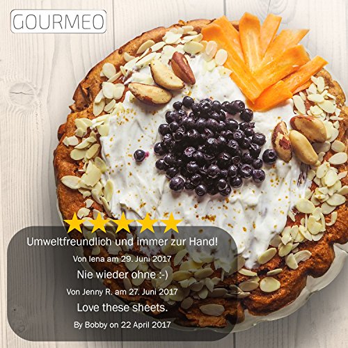 GOURMEO Dauerbackfolie (2er Set, 36 x 42 cm), einfach zuzuschneiden, spülmaschinenfest, umweltschonend | 2 Jahre Zufriedenheitsgarantie | Dauerbackfolie, Backpapier wiederverwendbar - 5