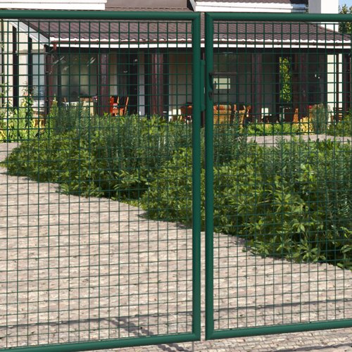 Doppelflügeltor + Pfosten Gartentor 400x160cm Einfahrtstor Hoftor Tor - 2