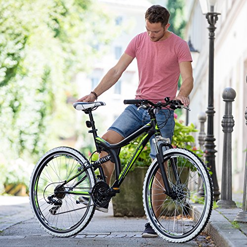 Bergsteiger Phoenix 26 Zoll Mountainbike, Fully, Scheibenbremsen, 21 Gang Shimano - 4