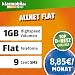 Produktbild klarmobil Allnet Flat S in D-Netz Qualität (SIM, Micro-SIM und Nano-SIM, 8,85 EUR mtl., Telefonie-Flat in alle deutschen Netze, 1GB Highspeed Internet, 24 Monate Laufzeit)