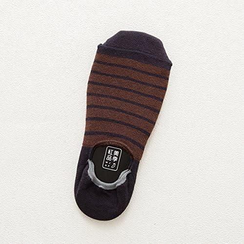 sock men's anti-slip stealth padded towel pure cotton terry four seasons comfortable breathable 7 pairs, brown