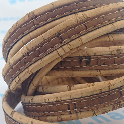 EKB-Korkband Harmonie zweifarbig, veganer Leder-Ersatz, 10mm breit, 1m Länge - 2