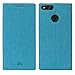 Produktbild Simicoo Honor 7X Premium Leder Tasche Flip klappbares Handyhülle Case Standfunktion Kartenfach Magnetverschluß Card Holder kristallklarer TPU Stoßstange Wallet Schutzhülle für Honor 7X (Blue)