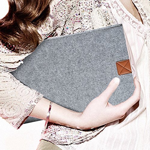 iProtect Schutzhülle MacBook Pro 15″ Zoll Filz Sleeve Hülle Laptop Tasche vertikal grau - 5