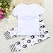 Zhuannian Unisex Baby Toddler Bowtie Bear T-Shirt and Trousers Set