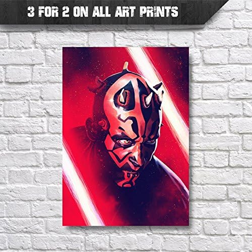 Star Wars Wall Art Movie Posters - High Quality A3 A4 Darth Maul Poster Print for Home Decor - 3 for 2 on all prints and wall decals