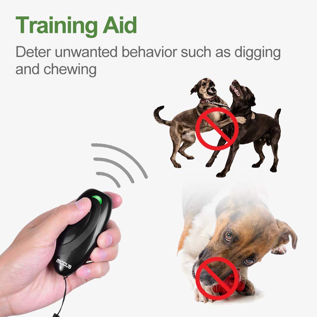 MODUS Ultrasonic Dog Barking Deterrent Device, AntiBarking Device for