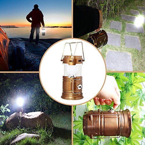 Aktualisiert Camping Licht, Solar Wiederaufladbare LED Camping Laterne und Taschenlampe in der Unterseite mit „S“ Haken zum Wandern, Camping, Angeln, Hurricanes, Outages ¡ - 3