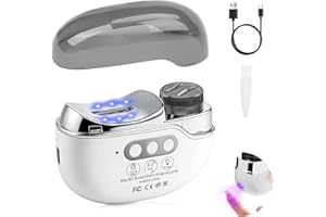 XINRONGDA 4 in 1 Elektrischer Nagelknipser, Einstellbarer Elektrische Nagelfeile, Nagelknipser Elektrisch mit Nagellampe, Tragbare Nagelfeile für Kinder, ältere Menschen, Erwachsene, Maniküre(A)