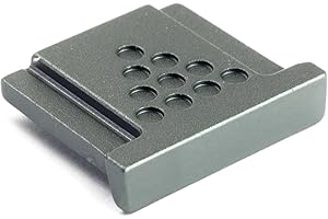 DSLRKIT Metal Hot Shoe Cover for Sony A6500 A6300 A6000 A7RM2 A77M2 NEX-6 Camera, Graphite Silver