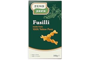 ZENB Grehge e Pasta - 100% Yellow Pea Fusilli - Vegan and Coeliac Friendly - 21g Protein Per 100g - 340g (Single Box)