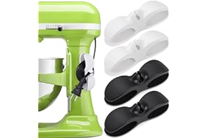 SisBroo Cord Organizer Appliances, 4PCS Kitchen Appliance Winder Cable Organizer, Holder Wrapper Appliances Stick on Pressure Cooker, Mixer, Blender, Coffee Maker, Air Fryer, Blackx2+whitex2 (B/W-4)