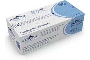 BACOFOIL Caterwrap Catering Foil Sheets, Easy wrap Single foil Sheets, 500 Sheets…