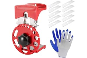 Kocusu Décapant de cuivre manuel, décapant de câble rapide portable avec 10 pièces de rechange et gants anti - coupure pour le décapage de câbles ronds et plats