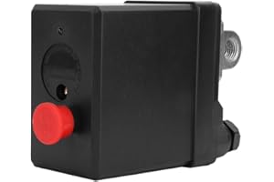 AKOZON Compresor 380, Válvula de Control del Interruptor de Presión Nema 12 Bar G1 4 para Compresor de Aire 380V 3 Fases 4 Orificios Tipo Vertical