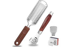 YAGASPANTERY Professioneller Fußfeile und Hornhautrasierer mit 10Pcs Ersatzklingen,Pediküre Fußschaber Set, Hornhaut Entfernung, Hornhautraspel für die Fußpflege.