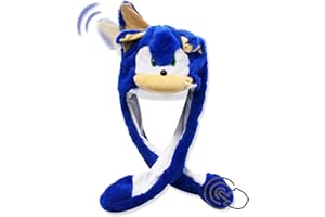 BSNRDX Las Orejas Mueven El Sombrero Sonic Sombrero De Juguete con Orejas Orejas Móviles De Felpa Airbag Sombrero Linda Saltando Oreja Conejito De Peluche Regalos De Cumpleaños Para Juegos De Rol