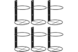 Cabilock Lot de 6 étagères murales en Fer Vintage à Suspendre Individuellement, Support pour Bouteilles de vin, Porte-Bouteilles de vin, Porte-Bouteilles pour Bar, pub, décoration de la Maison